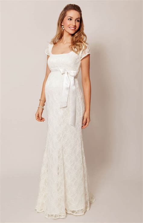 Eva Lace Maternity Wedding Gown Cream Maternity Wedding Dresses