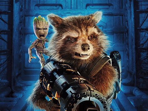 Download Groot Rocket Raccoon Movie Guardians Of The Galaxy Vol 2 4k