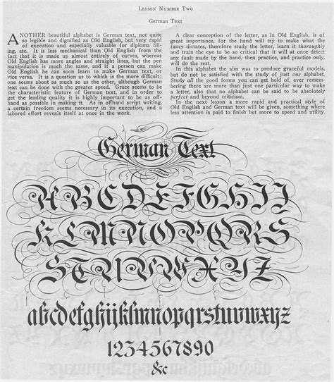Ornate German Calligraphy Guide Alphabet Kalligraphie