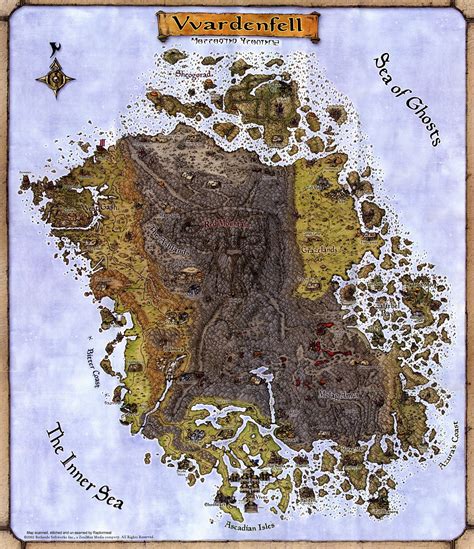 Morrowind Goty Edition Physical Map Morrowind