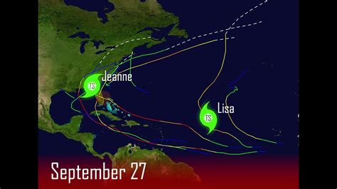 2004 Atlantic Hurricane Season Animation Youtube