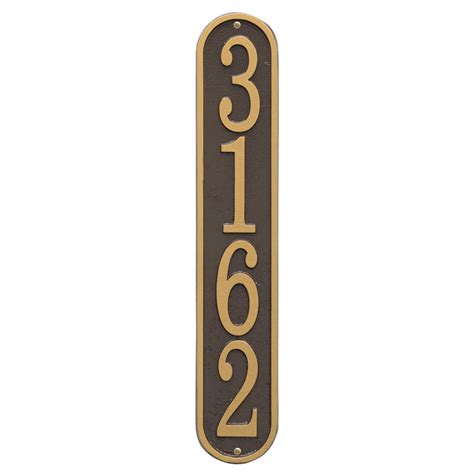 Fast And Easy Vertical House Numbers Plaque Whitehall Products