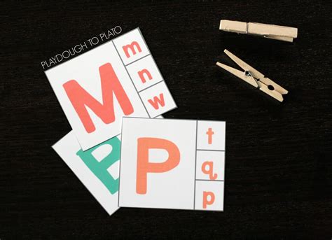 Alphabet Clip Cards Playdough To Plato