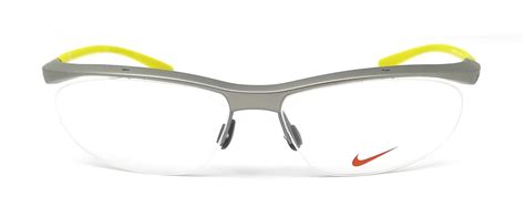 Nike Eyeglasses 70702 085 Matte Platinum Volt Rectangle Men 57x15x135 Ebay