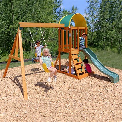 Clearance Kidkraft Ainsley Wooden Swing Set Playset Even Ships For