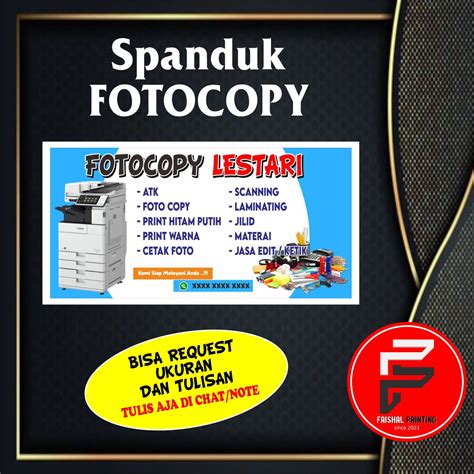 Spanduk Fotocopy Banner Fotocopy Ukuran 2 X 1 Meter Lazada Indonesia