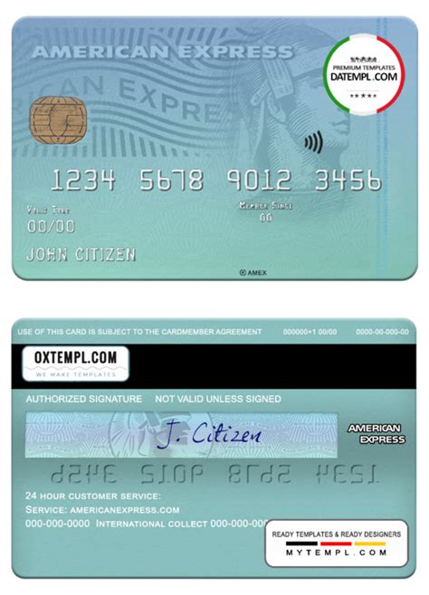 Usa New York Cfsb Bank Amex Card Template In Psd Format Fully Editable