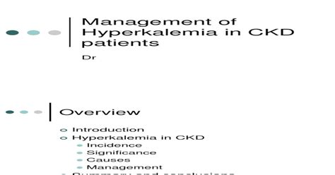 1 Management Of Hyperkalemia In Ckd Patients Pdf Document