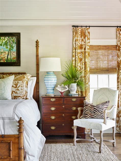 Tropical Traditional Bedroom With Zebra Pillow | HGTV