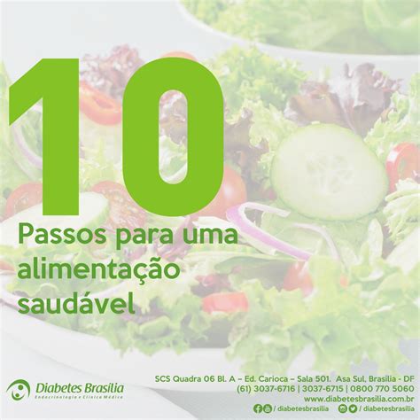 Diabetes Brasília Conheça os 10 passos para uma alimentação saudável
