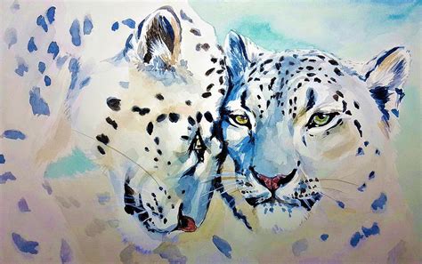Snow Leopard Painting By Artmarketjapan Fine Art America