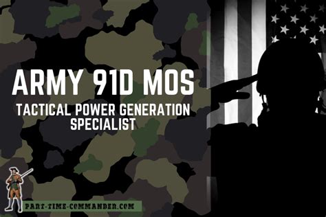 Army 91d Mos Tactical Power Generation Specialist