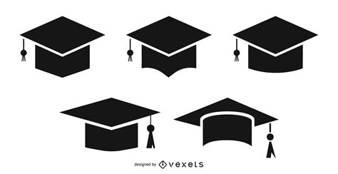 Graduation Cap And Tassel Set Vector Download