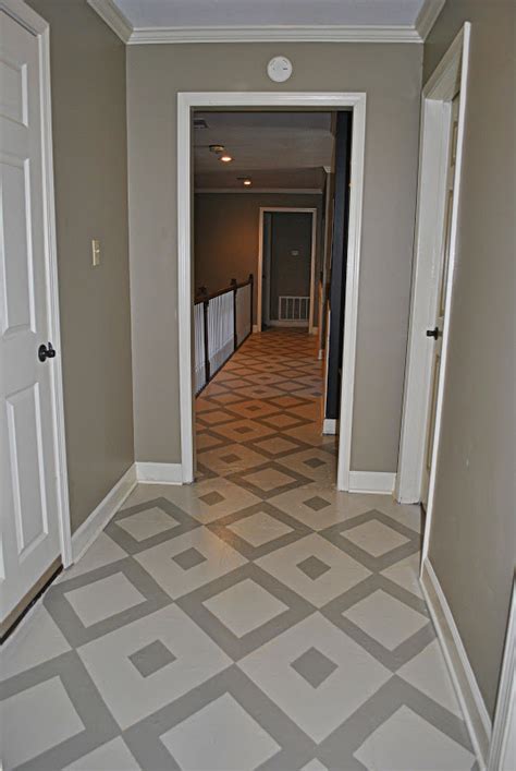 Maybe not in our case. Amazing Grays: Diamond-Pattern Painted Plywood Floor