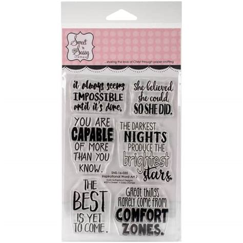 Sweet N Sassy Clear Stamps 4 X6 Inspirational Word Art 2 Bed Bath And Beyond 15276382