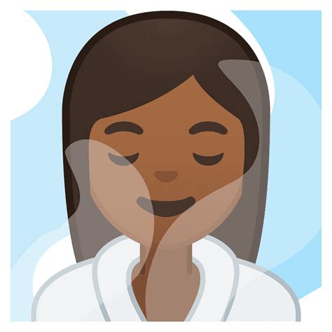 Woman In Steamy Room Emoji Clipart Free Download Transparent Png