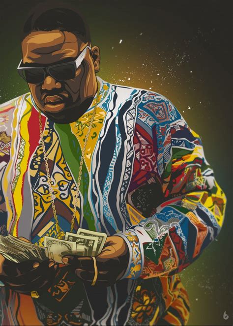 Biggie Poster Print By Art By Bikonatics Displate In 2020 Biggie