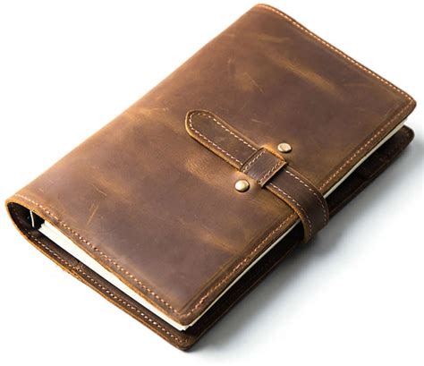 Handmade Genuine Leather A6 Size Loose Leaf Notebook Feelt