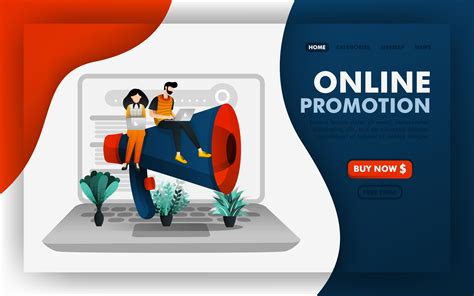Seo Promotion Or Online Marketing Promotion Vector Illustration Concept