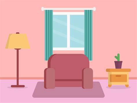 Simple Living Room Interior Design Graphic By Denalliecreativestudio