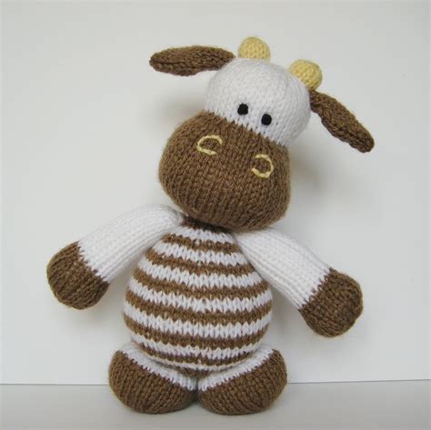 Milkshake The Cow Toy Knitting Pattern Etsy Knitted Toys Free
