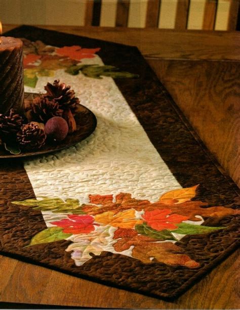 Shades Of Autumn Quilt Pattern Piecedapplique Cv Fall Table Runners