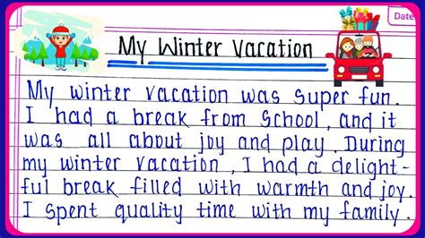 My Winter Vacation Essay In English Essay On Winter Vacation How I