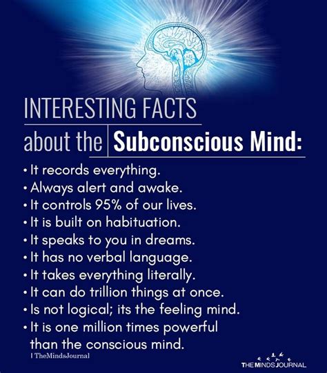 Interesting Facts About The Subconscious Mind Brain Facts