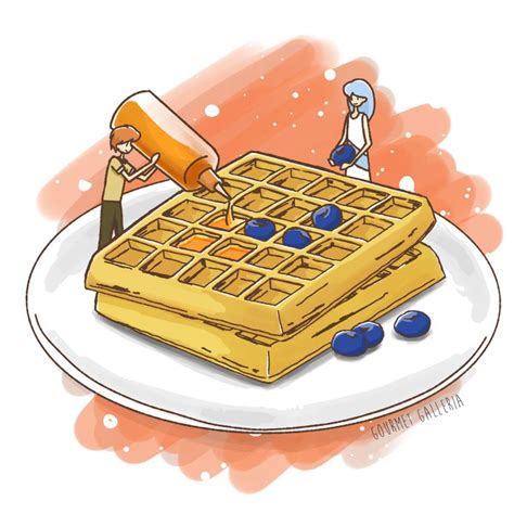 Waffle Vectorpsd Desserts Drawing Food Doodles Food Drawing