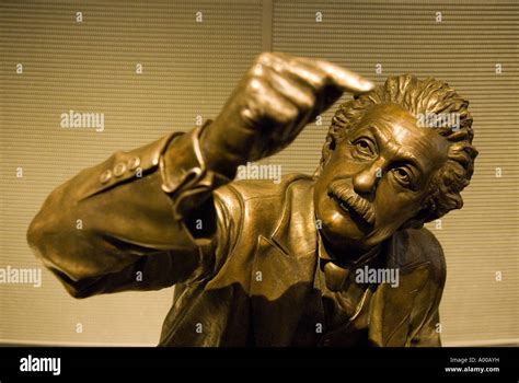 Bronze Statue Of Theoretical Physicist Albert Einstein At The Gunther