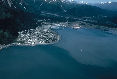 Aerial View Of Seward Alaska Bay Image Free Stock Photo Public