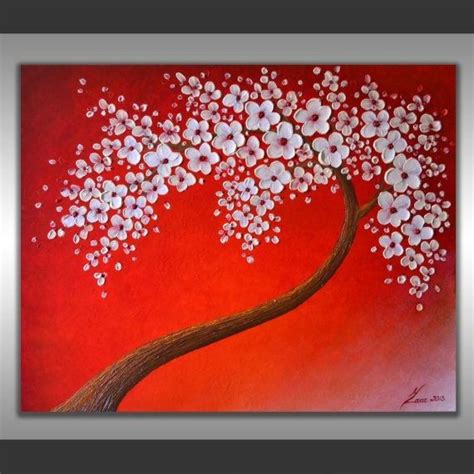 Inspiration Abstract Tree Painting Cherry Blossom Wall