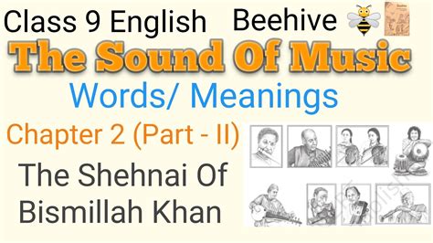 The Sound Of Music Part 2 Word Meaningclass 9 Beehive Chapter 2beehive Chapter 2 Word Meaning