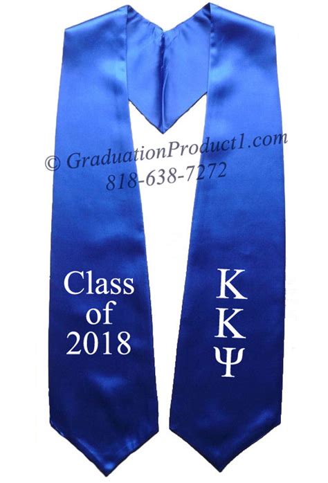 Kappa Kappa Psi Royal Blue Greek Graduation Stole And Sashes From