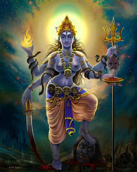 Blissful Tantric Yogini Beautiful Terrible Goddess Kali