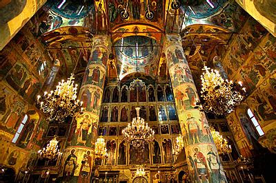 Assumption Cathedral Interior Kremlin Moscow Russia Foto De Stock