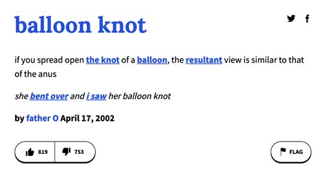 Balloon Knot Slang Definition Balloon Knot Slang Know Your Meme