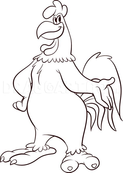 How To Draw Foghorn Leghorn Coloring Page Trace Drawing