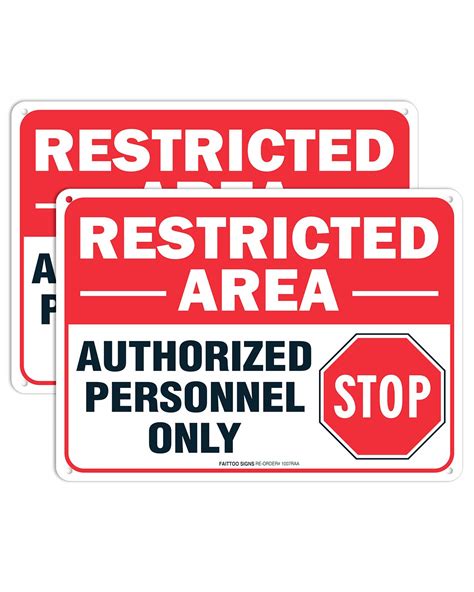 Buy Pack Restricted Area Sign Authorized Personnel Only Do Not Enter