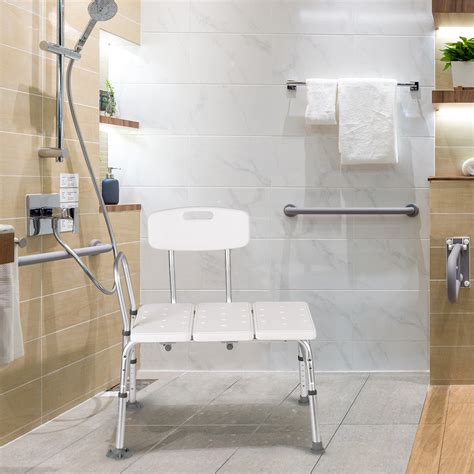 Costway Shower Bath Seat Medical Adjustable Bathroom Bath Tub Transfer