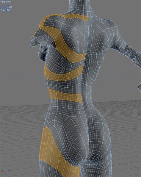Animation Friendly Character Topology 3d Modeling Topology Model Female