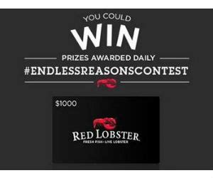 Get $10 off future $30+ purchase when you spend $50 now. Win Red Lobster $25 Gift Cards, Apple TV's and more ...