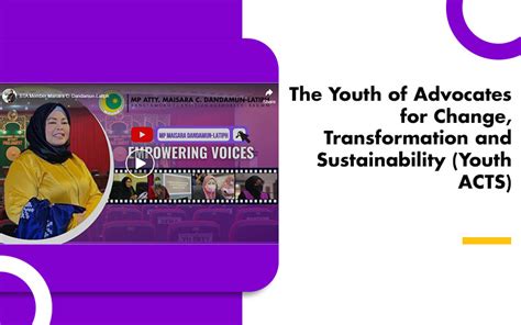The Youth Of Advocates For Change Transformation And Sustainability