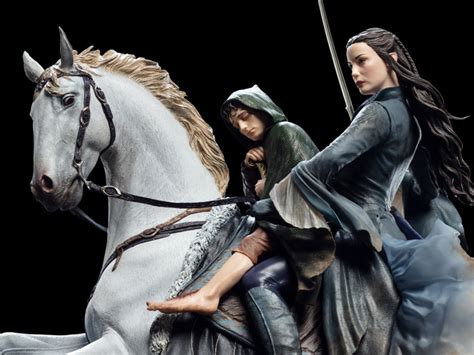 The Lord Of The Rings Arwen And Frodo On Asfaloth Statue