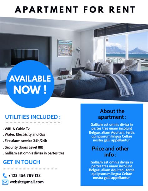 Simple Apartment For Rent Flyer Template Desi Postermywall