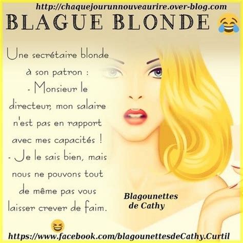 Blague sur le thème blonde - Blagounettes de Cathy | Blague, Blague de