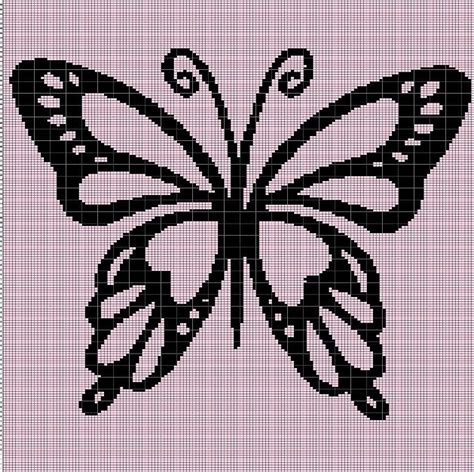 Butterfly Crochet Afghan Pattern Graph Etsy Canada