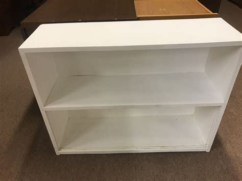 Two Shelf White Bookcase Delmarva Furniture Consignment