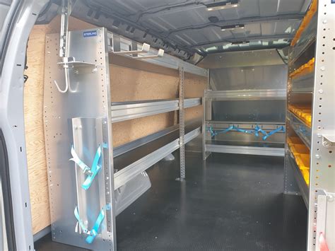 96"w Low Roof Shelving Units - Cargo Van Equipment