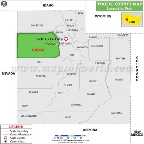 Tooele County Map Utah